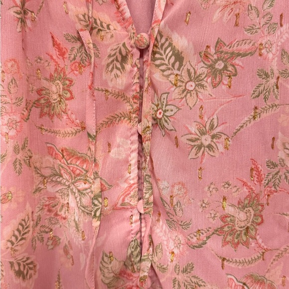 Pink Floral Ruffle Blouse - Picture 5 of 7